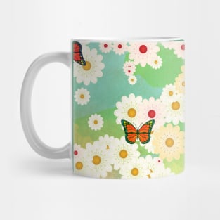 Daisies and butterflies Mug